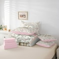 thumbnail image 6 of Feelyou Girl Rabbit Animal Twin Bedding Sets 7pcs, Pink Retro Floral Bedding Comforter Set, 6 of 8