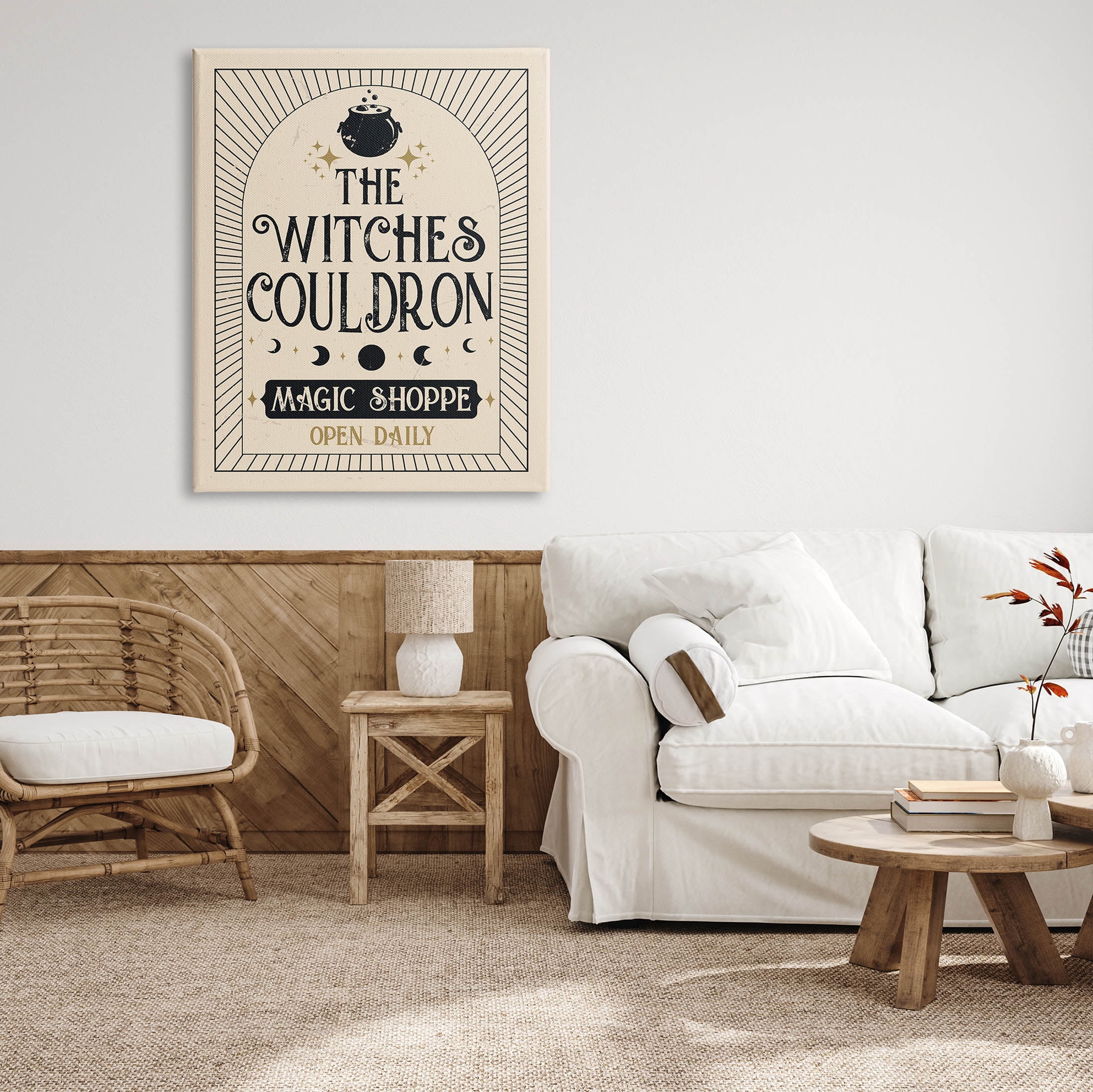 Stupell Industries Witches Cauldron Vintage Shoppe Graphic Art Gallery Wrapped Canvas Print Wall Art, Design by Angela Nickeas