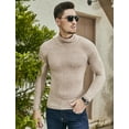 thumbnail image 3 of Uniexcosm Sweaters for Men Turtleneck Long Sleeve Knitted Sweater Pullover Male, 3 of 8