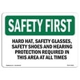 thumbnail image 1 of SignMission OS-SF-A-1218-L-10641 Panneau de Sécurité OSHA 12 x 18 Po - Casque de Sécurité, Lunettes de Sécurité, Chaussures de Sécurité et Protection Auditive, 1 of 1