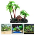 thumbnail image 5 of Simulación de la planta de paisajismo de pescado decoración del árbol de coco del acuario del acuario, 5 of 5