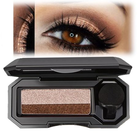 Perfect Dual Color Eyeshadow,New Two Color Eye Shadow Plate Waterproof Eyeshadow,Portable Two Tone Eyeshadow,Highly Pigmented Powder Eyeshadow Exquisite Glitter (#2)