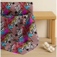thumbnail image 4 of Soimoi Pink Cotton Cambric Fabric Tropical Leaves & Wild Animal Decor Fabric Printed BTY 42 Inch Wide, 4 of 7