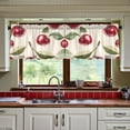 thumbnail image 3 of Yayeee Kitchen Curtains Tier Set of 2 Light Filtering 57"x24" Over Sink Window Panels, Cute Cherry, 3 of 7
