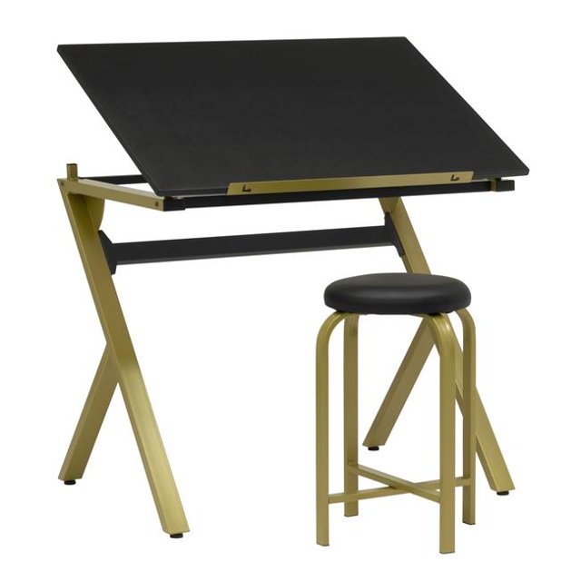 Studio Designs 13354 36 Po Table à Dessin Stellaire avec Plateau Réglable Large et Tabouret Rembourré - 2 Pièces