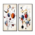 thumbnail image 2 of Designart "Mysterious Codes Minimalist Enigma III" Modern Geometric Framed Wall Art Set Of 2 - Modern White Frame Gallery Set For Office Decor, 2 of 6