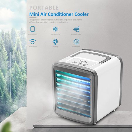 

Otufan Mini Air Conditioner Cooler Portable USB Refrigeration Fan with Cooling and Humidifying Spray for Home Office Car Use White