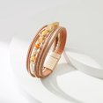 thumbnail image 4 of SUSHANG Irregular Magnetic Clasp Bracelet Women Leather Cuff Bracelet Set Multilayer Wrap Bracelet Irregular Gravel Bracelet Clasp Bracelet, 4 of 5