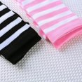 thumbnail image 4 of 4 Paires de Chaussettes Longues Rayées pour Femmes au-Dessus du Genou, 4 of 8