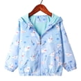 thumbnail image 3 of yocbz Jacket Toddler Girls Cartoon Jackets Spring Zip Kids Hooded Windbreaker for Toddler Light Outwear Light Blue,Size for 110, 3 of 3