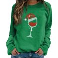 thumbnail image 1 of Sudadera de manga larga con estampado navideño informal con cuello redondo para mujer a la moda Fridja  FKASFK1140, 1 of 4