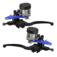 thumbnail image 1 of Miulika 2 Pieces Black Hydraulic Brake Clutch Master Cylinder Lever Set Kit Fitting, 1 of 6