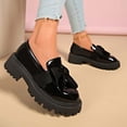 thumbnail image 6 of Women's Cute Bowknot Design Loafers Trending Solid on Loafers for Daily Wear Color Black Size 40, 6 of 7