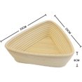 thumbnail image 2 of CANDeal 16CM Triangle Banneton Proofing Baskets for Sourdough Bread, Wicker Cane Brotform Set Dough Cutter, Silicone Scraper & Cloth Liner, Cane Bread Proofer for Rising, Bread Rising Bowl Basket, 2 of 9