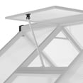 thumbnail image 4 of Serre à Entrée Piétonne en Polycarbonate – 6 X 10 Pi Robuste – Cadre en Aluminium avec Porte Verrouillable et Évent de Toit – Assemblage Rapide – Résistant aux Intempéries – Usage Toutes Saisons – Argent, 4 of 7