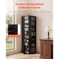 thumbnail image 4 of KFFKFF Media Storage Cabinet, CD Rack Tower, 34 Compartments Rotating Media Tower Rack for CDs, DVDs, Books and Game Discs, DVD Stand for Living Room, Black, 4 of 9
