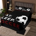 thumbnail image 2 of Erosebridal Rugby Print Coverlet Set King,Ball Gamer Bedding Set,Football Bedroom Decor,Ultra Soft,3 Pieces, 2 of 5