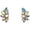 AB, variant on Gorgeous Green Floral Clip Ons Earrings