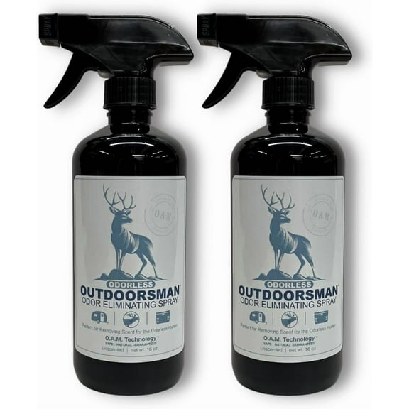 The Stink Solution Odorless Outdoorsman Odor Eliminator Spray, Unscented, 16 fl oz, 2 Pack