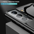 thumbnail image 3 of Tarise Case for Samsung Galaxy S22 Ultra, Tempered Glass Back Shell Soft TPU Bumper Edge Cover Fashion Luxury Slim Hybrid Hard Back Phone Case Cover for Samsung Galaxy S22 Ultra 5G 6.8" 2022, Darkblue, 3 of 11