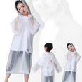 thumbnail image 5 of Kids Rain Raincoat For Girls Boys Reusable EVA Clear Portable Rain Coats Lightweight Jackets With Hood, 5 of 5