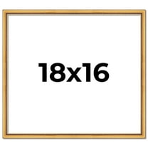 18x16 Frame Beaded Gold Solid Wood Picture Frame | 0.75 Inches Moulding Width | Liscio Oro