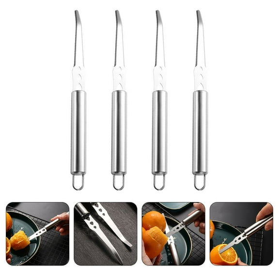 OFFIGAM 4-Pack Wear-Resistant Orange Peelers Citrus Fruit Opener with Fine Craftsmanship for Easy Peeling