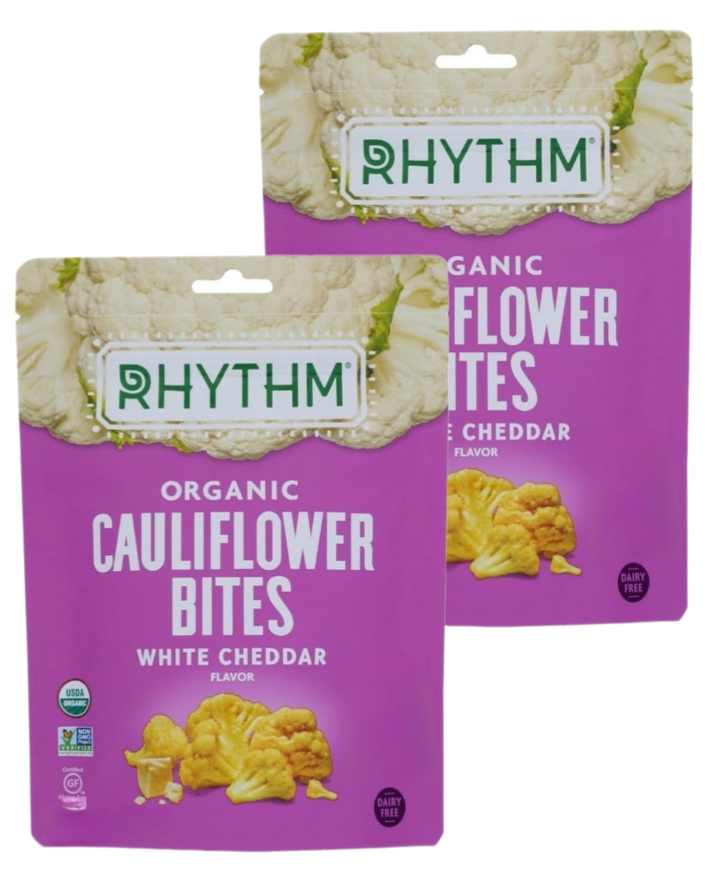 Rhythm Organic Cauliflower Bites White Cheddar Organic Gluten Free Non