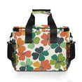 thumbnail image 7 of FORMRS Insulated Cooler Bag 24 Cans Capacity Soft Leakproof Lunch Box with Side Pockets, White Clover Pattern, 7 of 7
