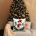 thumbnail image 6 of Christmas Embroidered Pillow Cover, Cozy Xmas Snowman Knit Couch Sofa Cushion Cover, Rustic Pillowcase with Gifts Box and Redberry Holly, Winter Farmhouse Couch Decor Cushion Case, Bedside Pillowcase, 6 of 6