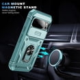 thumbnail image 6 of for Google Pixel 10 Pro XL 3-in-1 Phone Case with Slide Camera Cover, Build in 360° Rotating Ring Stand, Military Grade Protective Shockproof Heavy Duty Phone Case for Google Pixel 10 Pro XL,G, 6 of 9