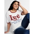 thumbnail image 2 of Kacey Lee Women's Distressed Graphic Ringer Tee, Sizes XS-XXL, 2 of 6
