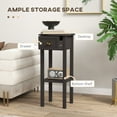 thumbnail image 4 of HOMCOM 2-Tier Side Table with Drawer Shelf for Living Room, Coffee, 4 of 8
