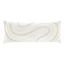 Sweet Jojo Designs Boho Tufted Swirl Ivory and Taupe Body Pillow Cover Case 54x20 (Pillow Not Included)