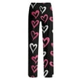 thumbnail image 7 of Youpwaven Valentine's Day Women's Heart Print Sleep Pajamas Pants - Soft Lounge Pants for Women, Drawstring Waist Loose Fit Nightwear for Romantic Evenings, 7 of 7