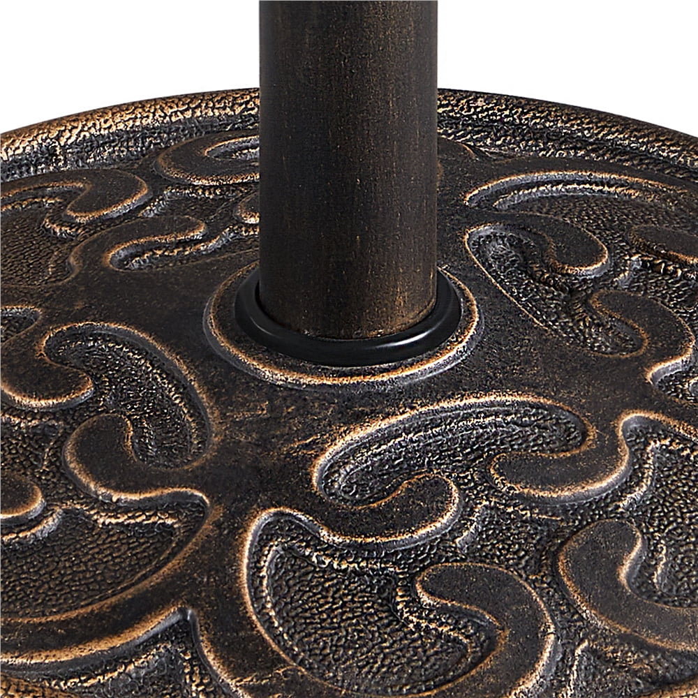 Yaheetech 22lbs 17.5'' Outdoor Patio Market Umbrella Base Stand, Round, Bronze
