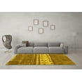 thumbnail image 3 of Ahgly Company Machine Washable Indoor Square Southwestern Yellow Country Area Rugs, 7' Square, 3 of 4