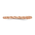 thumbnail image 3 of Ladies 14K Rose Pink Gold Polished Twisted Rope Ring Band (1.6mm), 3 of 4