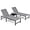 Grey, variant on Amopatio Outdoor Lounge Chairs Set of 3, 24.4" Wider Patio Chaise Lounge with Table, Textilene Pool Chaise Lounge for Sun Tanning Lay Flat Poolside Lounger for Beach, Lawn, Grey