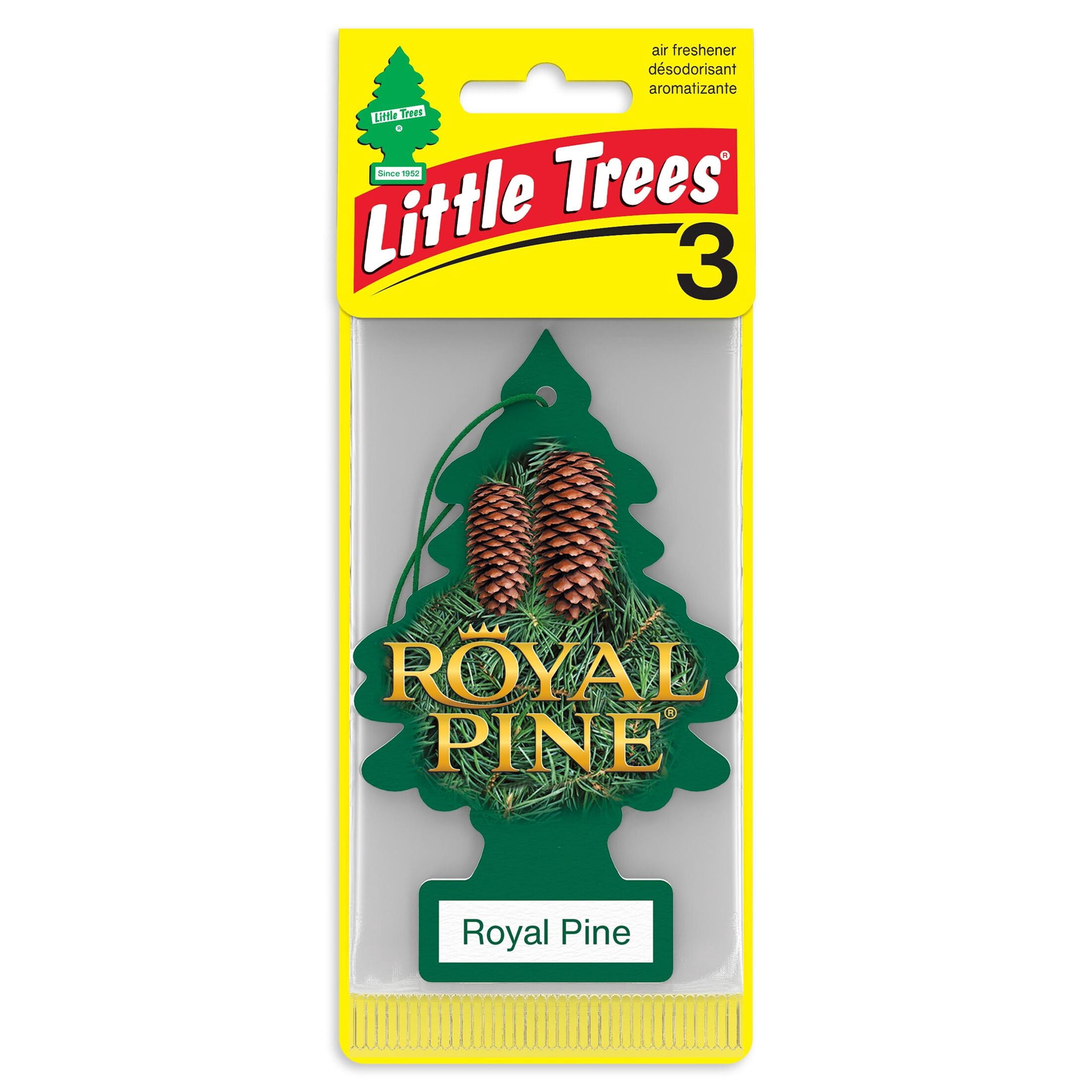 (2 pack) Little Trees Air Fresheners Royal Pine Fragrance 3-Pack