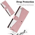 thumbnail image 4 of Cutyskin For Samsung Galaxy A12 4G Wallet Case with [RFID Blocking] Card Holder,Flip Kickstand Magnetic Clasp PU Leather Premium High Quality Retro with Hand Strap Shockproof Case,Pink, 4 of 8