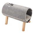 thumbnail image 1 of Túnel elevado para gatos almohadilla de felpa corta cama tipo túnel para gatos gris desmontable 4 patas de madera fieltro elástico para habitación y dormitorio ANGGREK Otros, 1 of 8