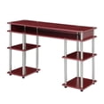 thumbnail image 2 of Designs2Go No Tools Student Desk with Shelves in Cranberry Red Wood Finish, 2 of 7