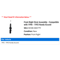 thumbnail image 2 of Front Right Strut Assembly - Compatible with 1990 - 1993 Honda Accord 1991 1992, 2 of 2