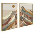 thumbnail image 2 of Rachel Lee of My Dream Wall Mid Century Modern Mountains Blue 2 Piece 23x33 Framed Canvas Wall Art by Bellamy, 2 of 8