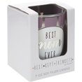 thumbnail image 4 of Pavilion Gift Company Best Mom Ever-7 Oz Purple Glass Candle-Serenity Fresh Cotton Scent, 4 of 7