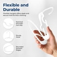 thumbnail image 4 of SereneLife 60 Pack Plastic Kids Hangers – Non-Slip Baby Hangers for Closet, Space-Saving Thin Design for Organizing Clothes, Infant, Toddler, and Newborn Clothing (White), 4 of 7