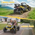 thumbnail image 3 of Farmdex 24V Ride on Cars, 2WD/4WD Switchable Ride on Toys with Remote Control, 2 Seater Electric Car for Kids with Trunk Storage Space, Bluetooth Music, LED Lights, Yellow, 3 of 11