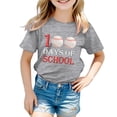 thumbnail image 4 of Icvfdpl T-Shirts Filles Rentrée Scolaire, Imprimé Garçon Col Rond Manches Courtes T-Shirt Haut Respirant Mode Urbaine 12-13 Ans, 4 of 4