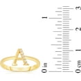 thumbnail image 4 of Floreo 10k Yellow Gold Letter A-Z Small Block Alphabet Character CZ Initial Ring, 4 of 5